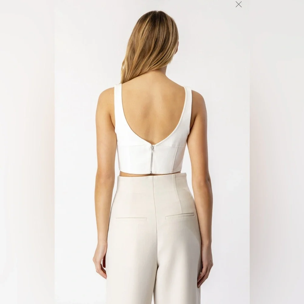 Revolve BARDOT Bronte Corset Top sz 2 / XS off white - Picture 5 of 13